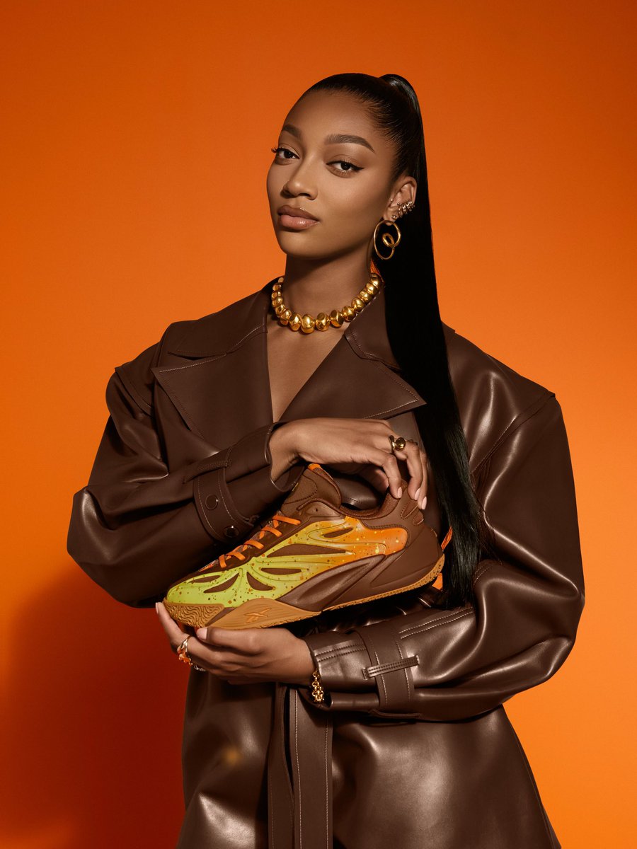 PopBase's tweet photo. Angel Reese and Reebok have collaborated with Reese’s on a new colorway of the Angel Reese 1, inspired by the candy’s signature colors.

Dropping October 20th. https://t.co/DqaJhDWPLN