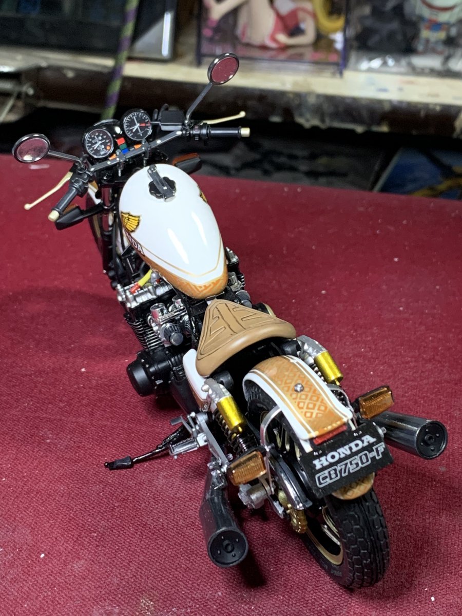 dokuro_ojisan's tweet photo. タミヤ・ホンダCB750F完成しました〜。
ライダーを作らねば。
#タミヤ #CB750F https://t.co/hsAhk9BX8R