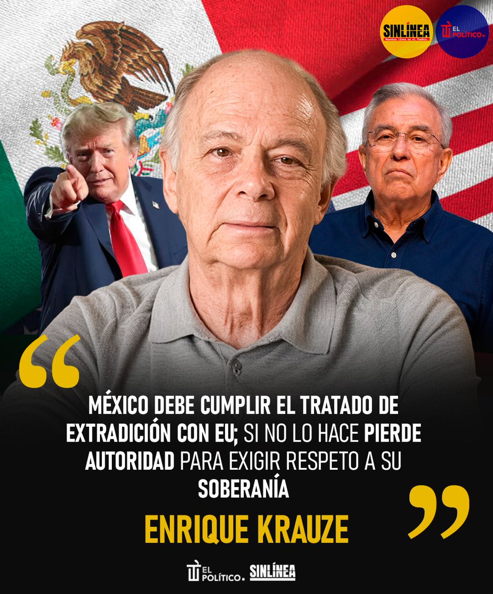 SinLinea_Mx's tweet photo. ¡No es broma! 🙄

🔴 Alguien dígale a #Krauze (@EnriqueKrauze) que obediencia no es igual a soberanía y recuérdenle que: 
👉🏻 El tratado de extradición no es una orden de entrega
👉🏻 Cada solicitud debe satisfacer condiciones jurídicas mexicanas https://t.co/PmFdRnWzcz