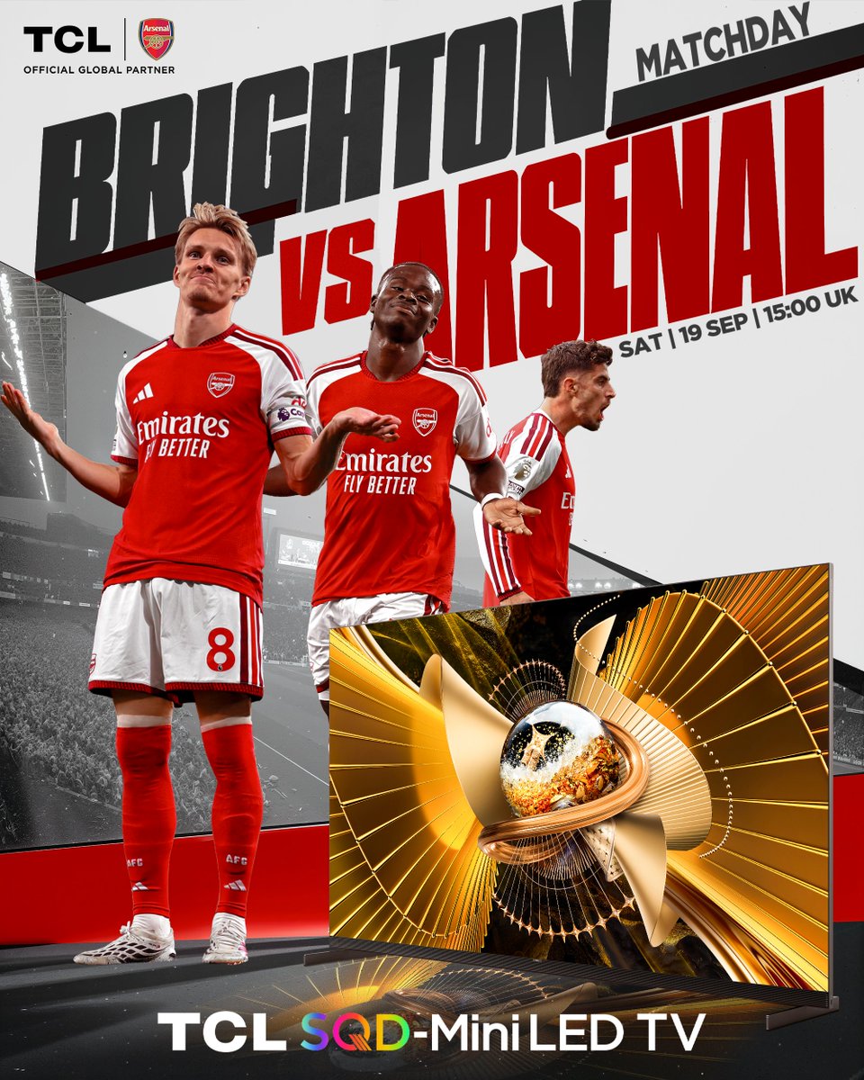 TCL_Global's tweet photo. Let the Action Begin 
Arsenal meet Brighton in another unmissable clash. How do you see this one ending? https://t.co/5q45CXrps1