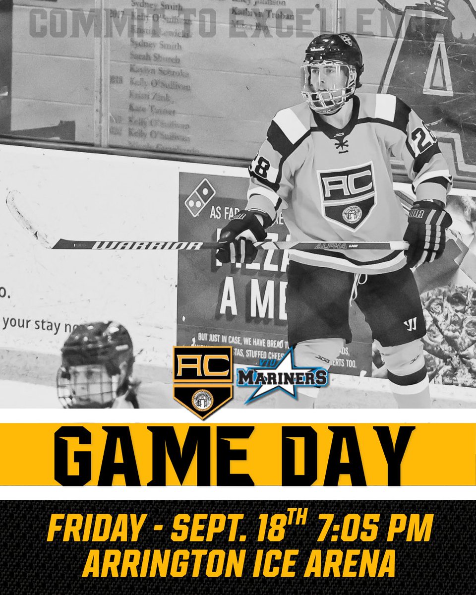AdrianMD1Hockey's tweet photo. Itβs exhibition gameday at AIA! Weβll take on the Vancouver Island University Mariners TONIGHT at 7:05 pm at Arrington Ice Arena!
π VIU
π 7:05 pm
π Arrington Ice Arena
#CommittoExcellence #W2D #GoDawgs https://t.co/18YwnSbYFr