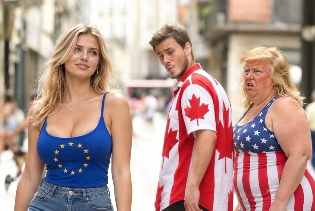Timotmie's tweet photo. Joutuuko EU:kin valitsemaan kahden välillä? Kanadalle valinta taitaa olla helppo, koska puoliso on kohdellut sitä sadistisen huonosti. https://t.co/lJEzdLNWte