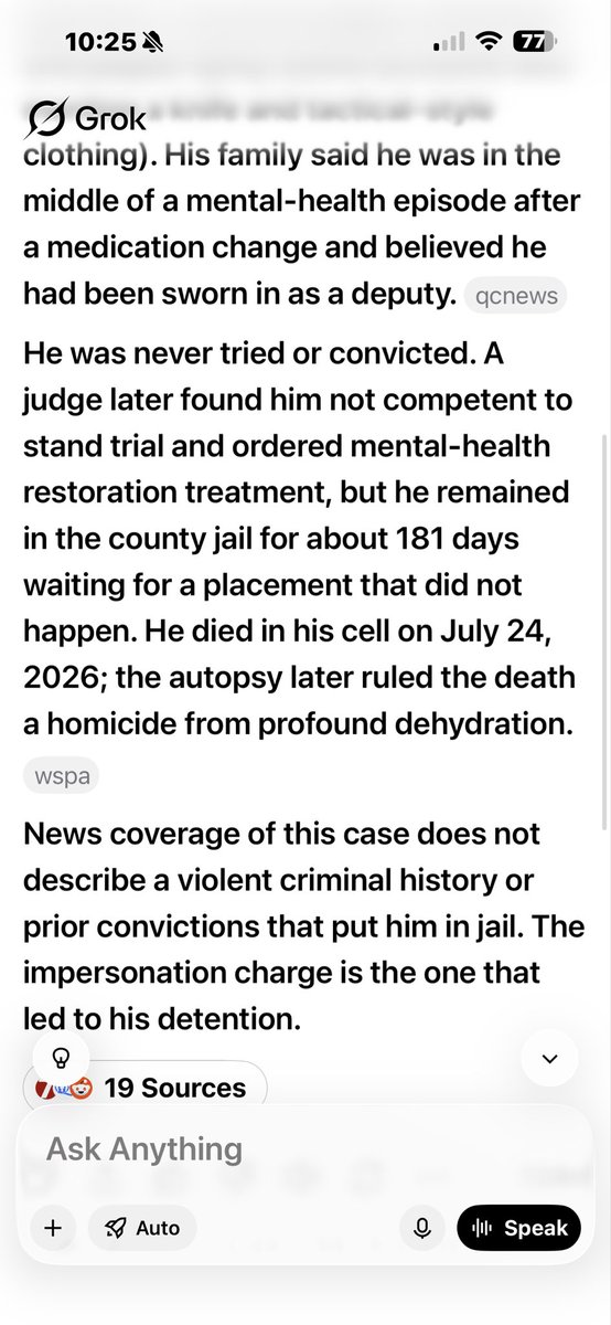 R0sieP0sie321's tweet photo. @mattvanswol @SaltyGoat17 I started to wonder if he was in jail for something like “pedo” etc…and maybe it was jailhouse retaliation. No. He was arrested for impersonating a deputy after a change of medication appeared to trigger a mental-health episode. It didn’t appear he was violent. https://t.co/55PpQVc49K