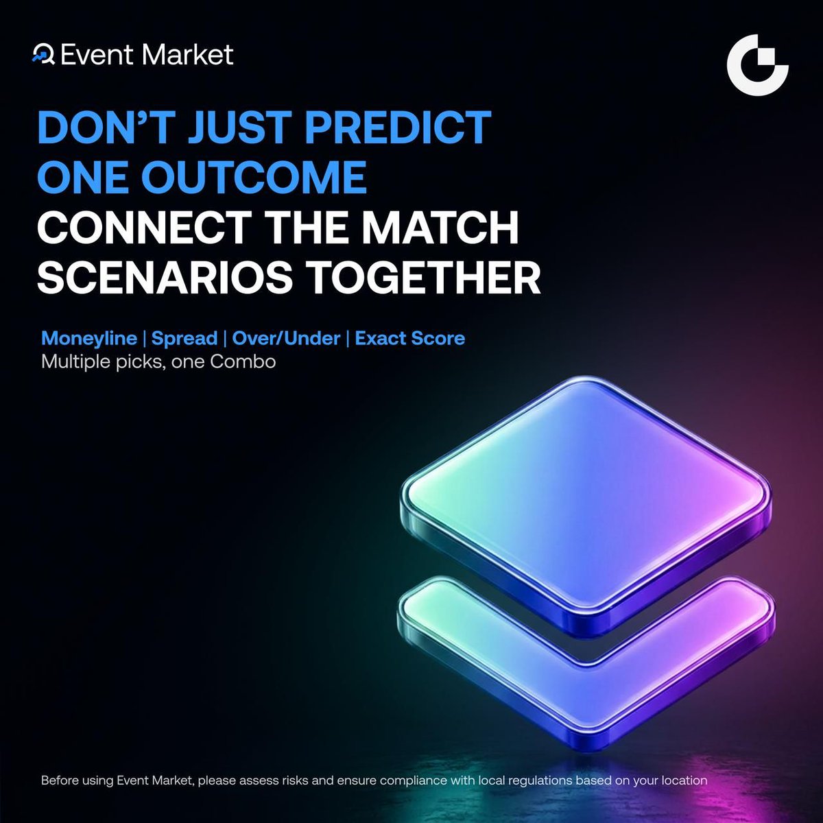 Gate_Launch's tweet photo. Don’t just predict one match — connect your match scenarios with Combo!

Gate Event Market Combo is now live, supporting 2-pick and multi-pick combinations:

Choose two events to create a 2-pick Combo;
Like multiple events? Keep adding picks and build your own combination.

Moneyline, spread, over/under, exact score, and more can be mixed and matched. Every time you add or remove a pick, the Combo quote updates automatically.

You make the calls. Combo puts them together.
Prediction Path: App Homepage - Trenches - Event Market - Combo

Join now:
https://t.co/B8uFnQGgbT