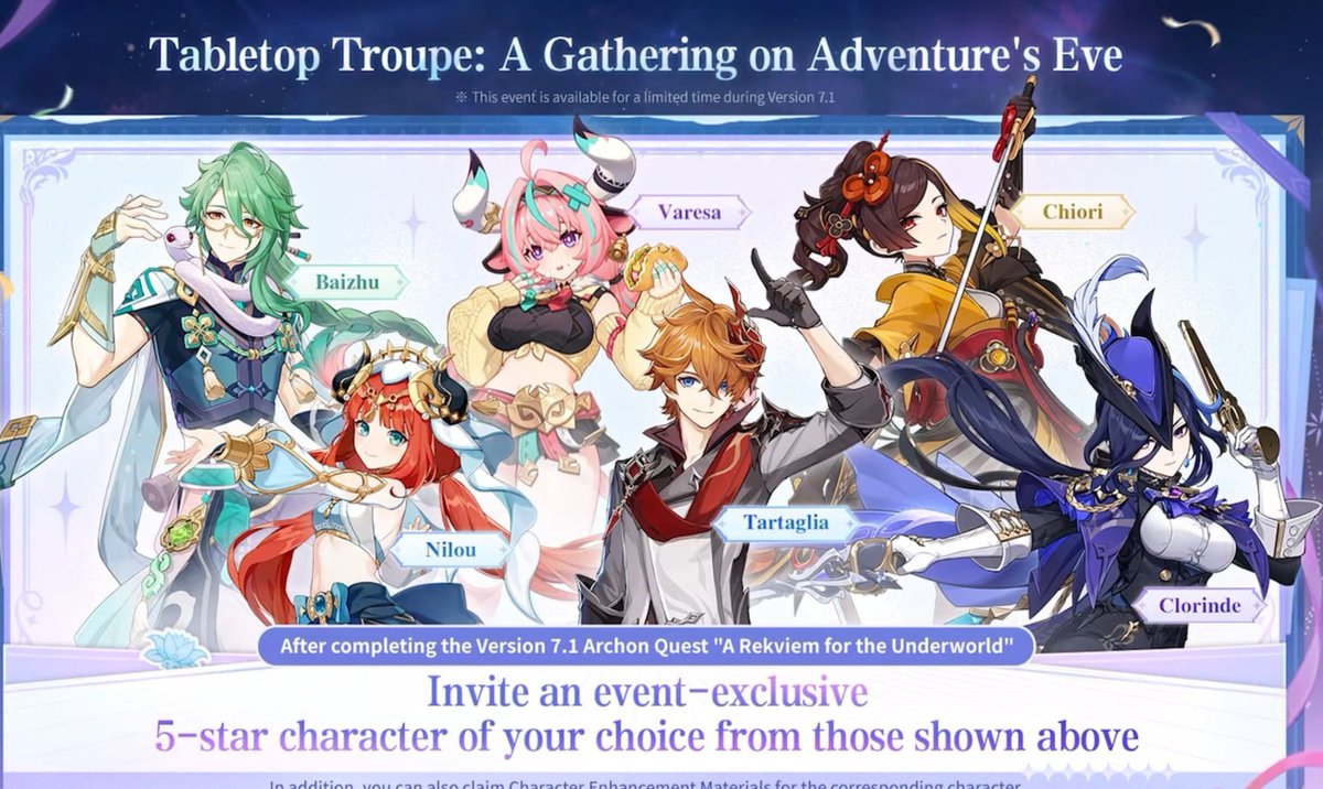 spinadorsale's tweet photo. sono un po combattuto perché li ho tutti tranne chiori/varesa e non so se prendere la c2 di clorinde/nilou/baizhu (attraverso anche l'evento della cons gratis), anche perché ad ora sto andando per la c2 di wrio quindi aspetterebbero il prossimo ciclo https://t.co/OWf2TMBrjg