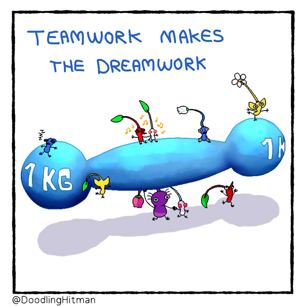DoodlingHitman's tweet photo. TEAMWORK!! https://t.co/DyfW35KXyw