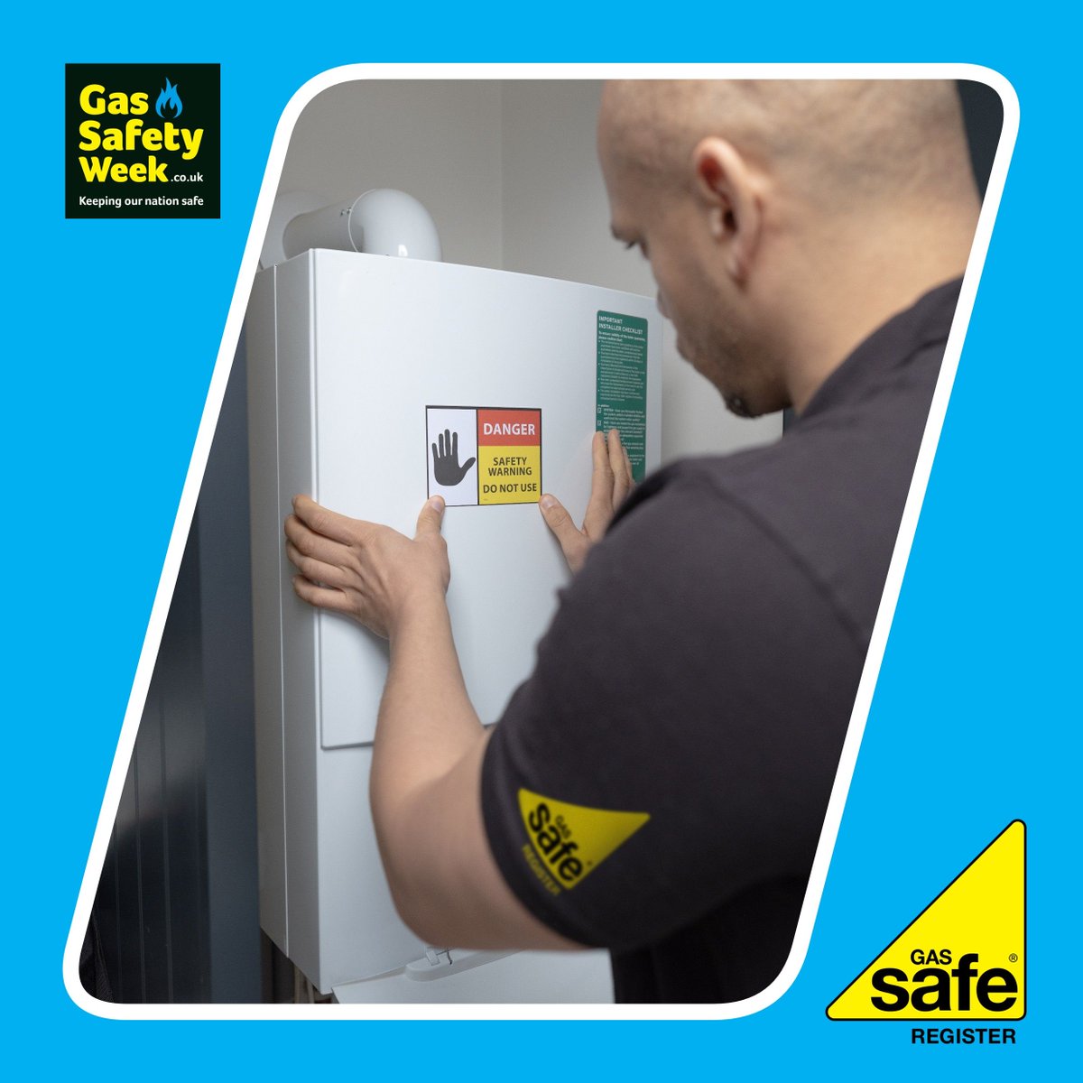 GasSafeRegister's tweet photo. If a warning sticker has been applied to your gas appliances, it’s important you do not use it until it has been made safe by a qualified Gas Safe registered engineer. https://t.co/hjBq3g1otJ