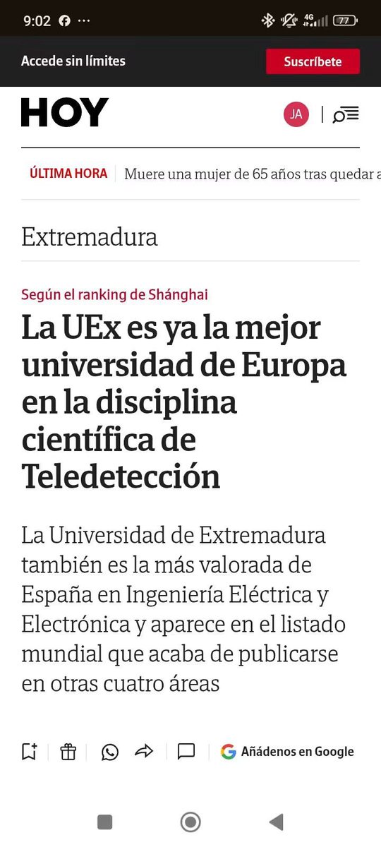MoraAliseda's tweet photo. Un orgullo pertenecer a la Universidad de Extremadura. La Teledetección y los Sistemas de Información Geográfica son herramientas claves para la Ordenación del Territorio.
Que una universidad de una región pequeña de España aparezca como la mejor de Europa es una satisfacción. https://t.co/of3Ts1n8LI