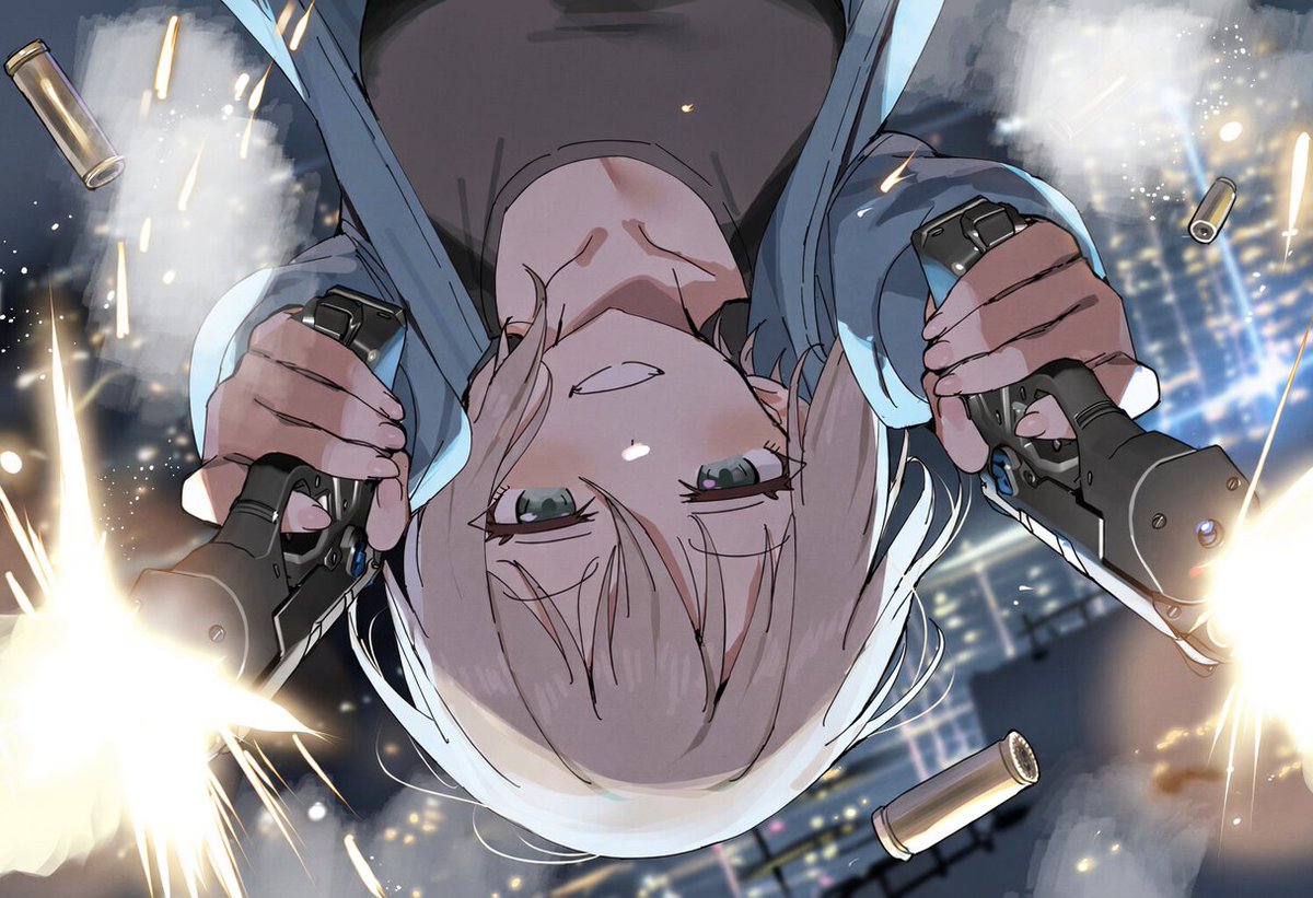 violav3k's tweet photo. 反転撃ち https://t.co/h410mfqk6r