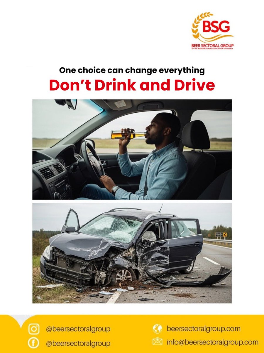 BeerSectoral's tweet photo. A night out should not end with a preventable road crash. 

Plan ahead, designate a driver, use a ride service, or hand over the keys. Responsible drinking also means making responsible choices.

Don’t drink and drive.

#dontdrinkanddrive #BSG #beersectoralgroup #drinkresponsibly https://t.co/WxvvIDhr9O