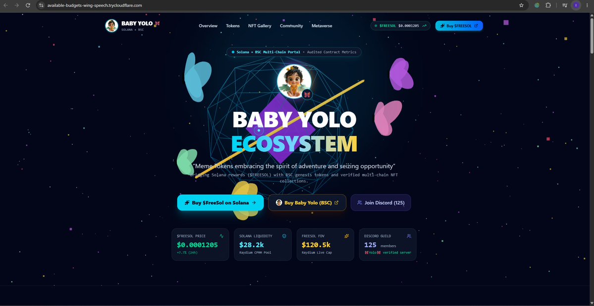 OOPS_PF's tweet photo. 🦋 Just wrapped up building an unofficial website for the @BabyYoloToken ecosystem — inspired by their Linktree. 3D, smooth scroll, full vibes 🚀

Still running locally  👀

cc @SafemoonBigYOLO @BabyYoloToken  @rla323 @LavoratoDante @DarkYoloReaper 

https://t.co/3aHt2qOgPK https://t.co/Ld8GWufZG4