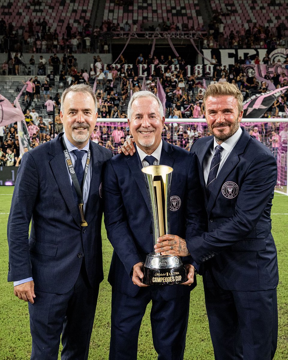 InterMiamiCF's tweet photo. The dream continues 🩷🖤 https://t.co/CjegnnksqS