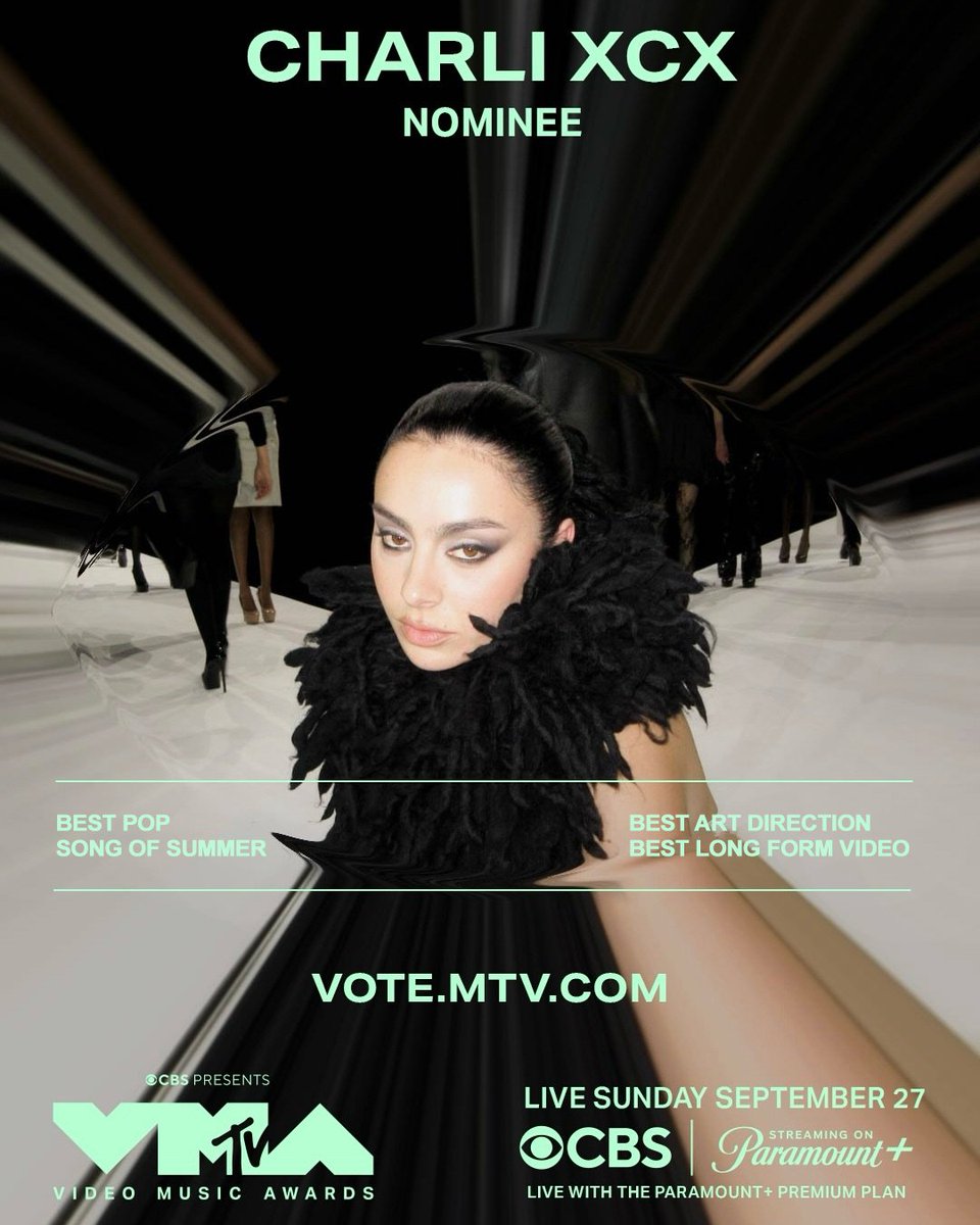 xcxsource's tweet photo. Charli xcx has received two additional VMA nominations including Song of the Summer for "Camera" and Best Long Form Video for the "Music, Fashion, Film" film. 🖤

She has a total of 4 nominations for this year's ceremony. #VMAs https://t.co/Rlc7izQWEQ