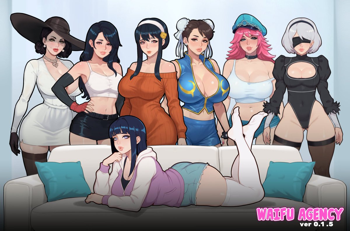VaRoTeam's tweet photo. Waifu Agency is an adult game about interviewing iconic waifus, unlocking scenes, and
expanding your agency roster.
Current content:
— 7 characters
— 20 animations
— 7 CGs
Roster:
Hinata,
Poison,
2B,
Tifa,
Lady Dimitrescu,
Chun-Li,
Yor Forger
Patreon: https://t.co/lcBWUVeXzk https://t.co/RSQConAmCE