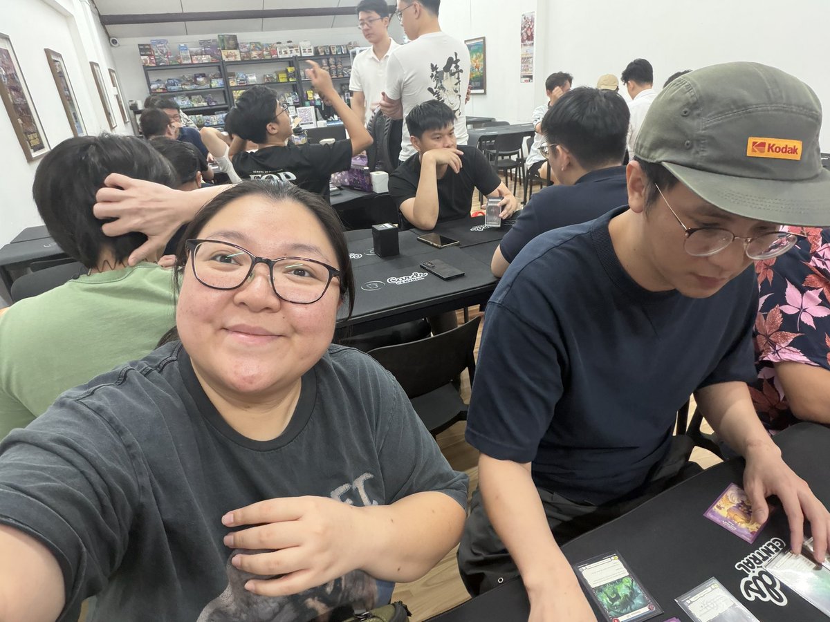 TCGcardcouple's tweet photo. IAR pre release at @CCGSmith! 
Loy played Malice while I played Viserai (murmuring gloomblade great card). Also opened some Rosetta and got a EA call to the grave 🥰 overall great day of playing purple runeblade boi. 

#fabtcg https://t.co/Xf85iYENEV