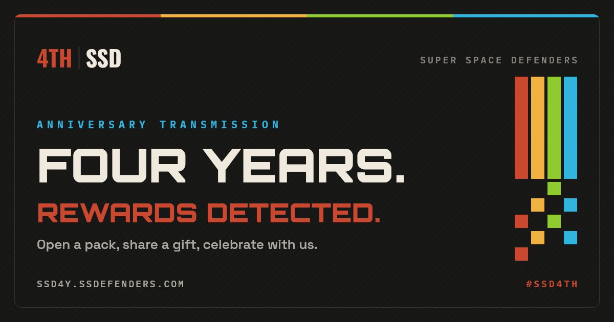 Pradeep_web3's tweet photo. A surprise from a friend just landed in my orbit!
Opening a Defender Pack to celebrate four years with @SSDefenders. Come join us.
https://t.co/UhUOVuThru
#SSD4TH https://t.co/jxBgdjRd7r