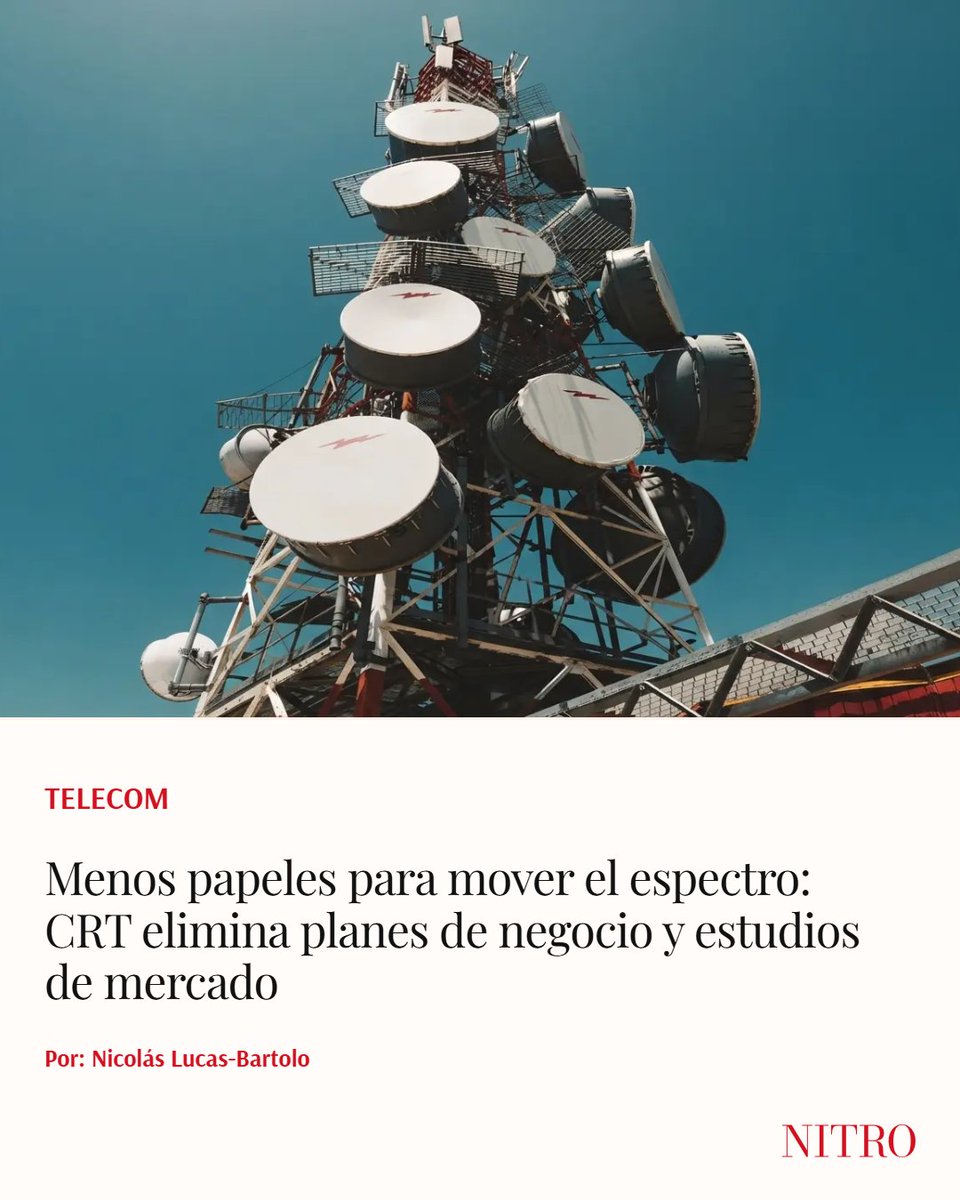 Nitro_Mexico's tweet photo. Menos papeles para mover el espectro.

La CRT propone eliminar del arrendamiento de frecuencias:

→ Planes de negocio
→ Estudios de mercado
→ Diagramas corporativos
La autorización permanece, pero baja la carga administrativa.- 
https://t.co/Hh7X6ipB2q @x_9758 @IsraelQDigita https://t.co/CcVkRUaDsl
