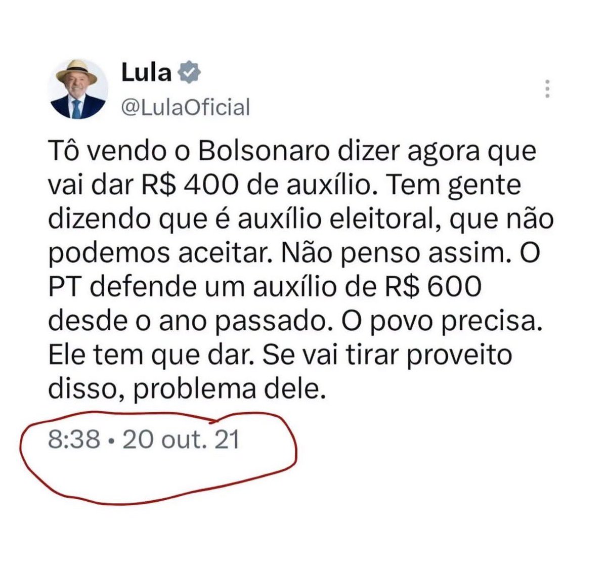 kmendoncafilho's tweet photo. Vote em Lula 13. Além de estadista e gênio, está sempre do lado do povo 🇧🇷. https://t.co/gSfYhZmTCV