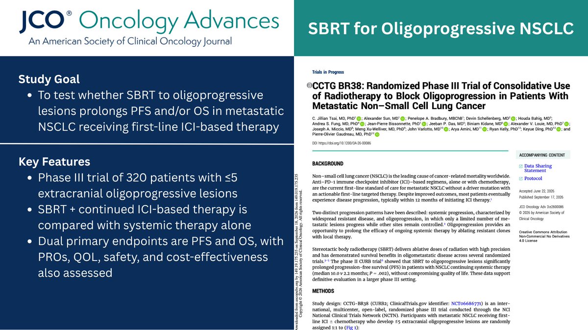 crisbergerot's tweet photo. CURB2 will determine whether targeting oligoprogression with SBRT can extend the benefit of first-line ICI-based therapy @JCOOA_ASCO @CJTsaiMDPhD @DrPOGaudreau
https://t.co/vLtTrx6LAh https://t.co/o75z0xg2A5