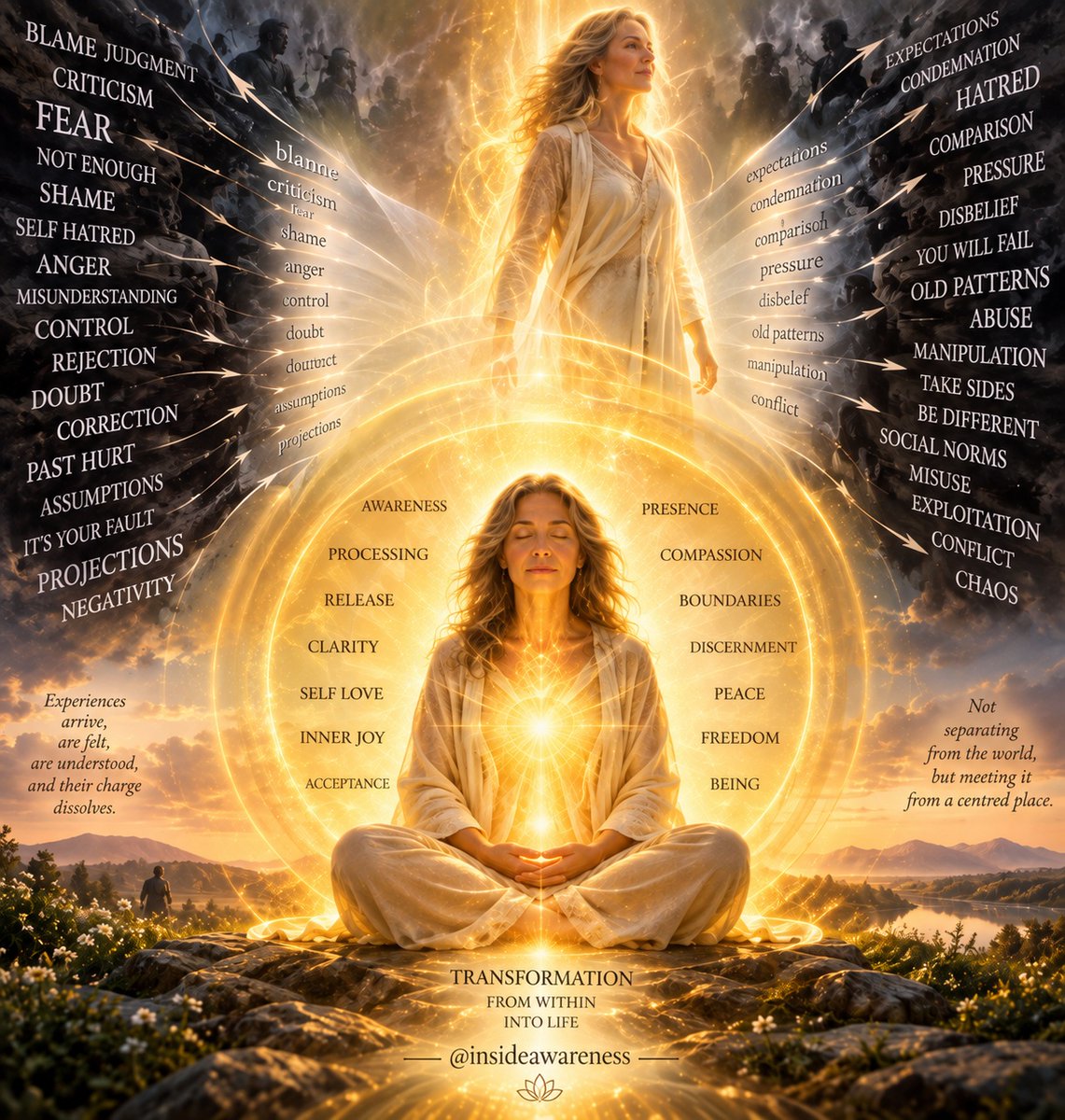 InsideAwareness's tweet photo. Home page now reflects core integration intention for interactive connectedness woven through the lifepath subject topics.  Practical living applications @insideawareness.com #embodiedapproachtopersonalchange
Visual interpretation developed in collaboration with ChatGPT (OpenAI) https://t.co/TlzIbHY1Pr