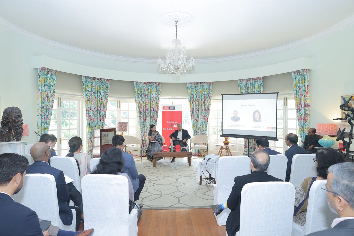 GoIStats's tweet photo. In a keynote address at The Economist’s Enterprise Corporate Network briefing, Dr. Saurabh Garg, Secretary, MoSPI, reflected on India’s evolving consumption story, shaped by rising incomes, youthful aspirations, digital experiences and widening regional and income disparities across the country.

For latest updates & insights, visit MoSPI’s official website: https://t.co/BbFzVJX6Gf

#TheEconomist #DrSaurabhGarg #MoSPI #IndiaWants #ConsumptionShift #IndianEconomy #EconomicGrowth #IndiaGrowth #ConsumerInsights #NewDelhi

@Rao_InderjitS @_saurabhgarg @PIB_India @PibMospi @mygovindia @NITIAayog