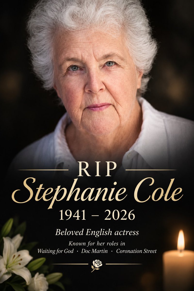 LeePheonix360's tweet photo. Saddened to hear of the passing of Stephanie Cole 

She was amazing in Doc Martin and Corrie and is Television Royalty 

Sending condolences to her family and friends 

RIP Stephanie 🕯️🕯️🕯️🕯️ https://t.co/W6tJIQUZ3O