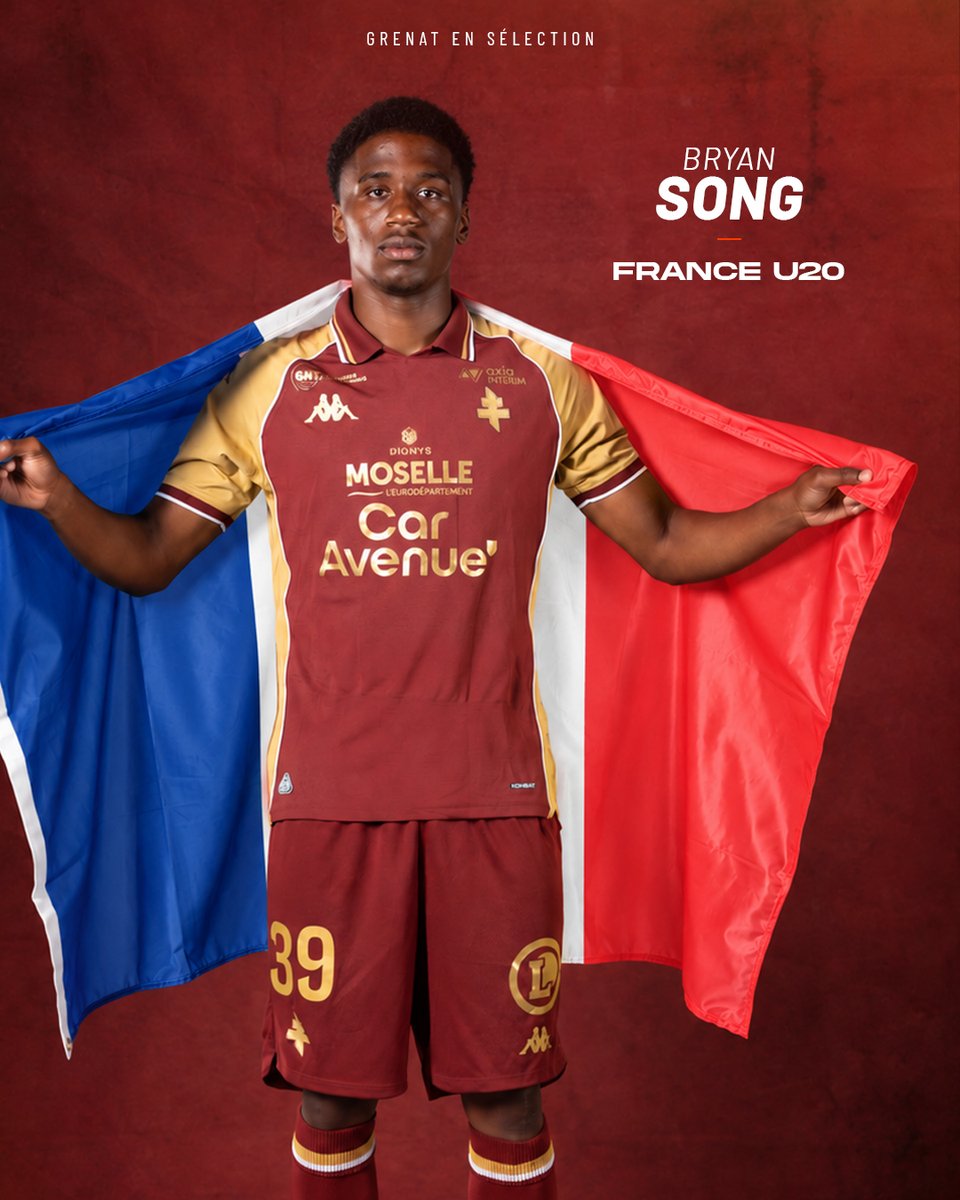 FCMetz's tweet photo. Équipe de France U20 &amp; U19 🤩

🫰 Pour la première fois, Jahyann Pandore et Bryan Song figurent dans la liste de Bernard Diomède, en @equipedefrance U20. Abdoulaye Nassoko retrouve quant à lui les U19 ! 

Félicitations les gars 🇫🇷 https://t.co/InnxNVBOiP