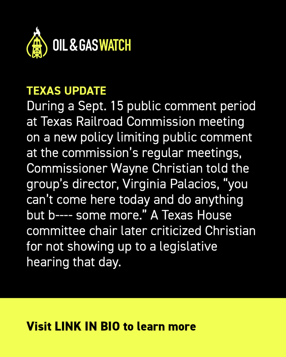 oil_watch's tweet photo. Texas oil &amp; gas official curses at commenter, clashes with legislators

https://t.co/rCEaE5o9zF

@insideclimate @CommissionShift @TexasTribune @txenvironment @EnvironmentTex https://t.co/jgg7D9MmZp