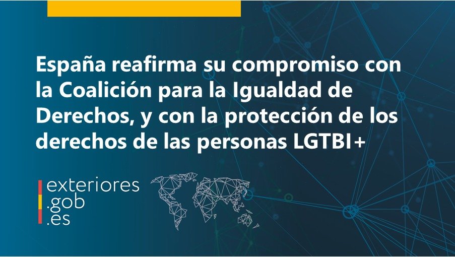 MAECgob's tweet photo. El @MAECgob reitera su compromiso con la promoción y protección de los derechos humanos y las libertades fundamentales de todas las personas, sin distinción alguna, y con la Coalición para la Igualdad de Derechos, de la que somos copresidencia. 

🔗 https://t.co/e3eVO0aYEg https://t.co/5U2AuG0aFZ