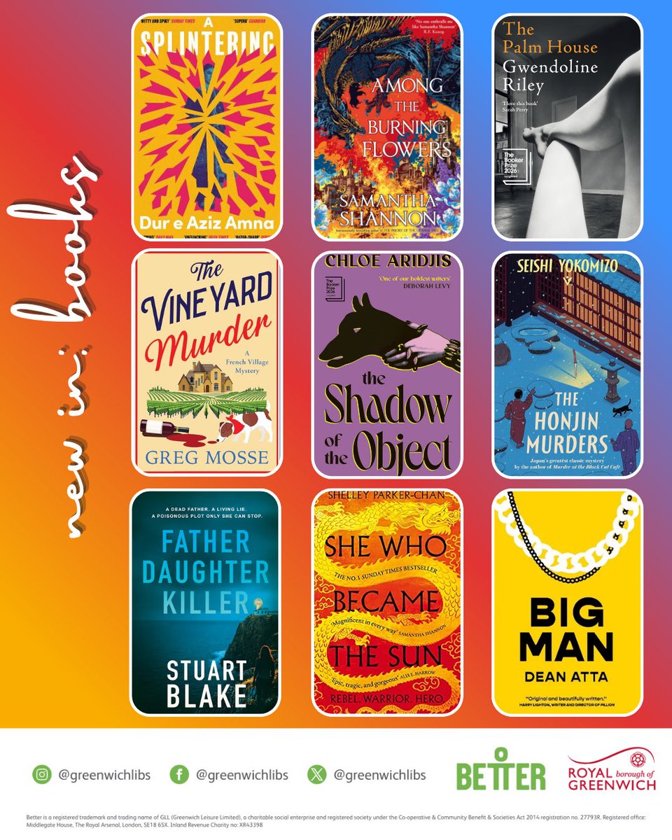 GreenwichLibs's tweet photo. We have lots of incredible #NewBooks in our libraries! Use your #Greenwich #Library card + PIN to reserve your chosen reads here: https://t.co/0vcTSkAku4 and you can collect at a library of your choice in the borough, or use #Libby on your digital device! 📚 #LoveYourLibrary https://t.co/ju6khICujz