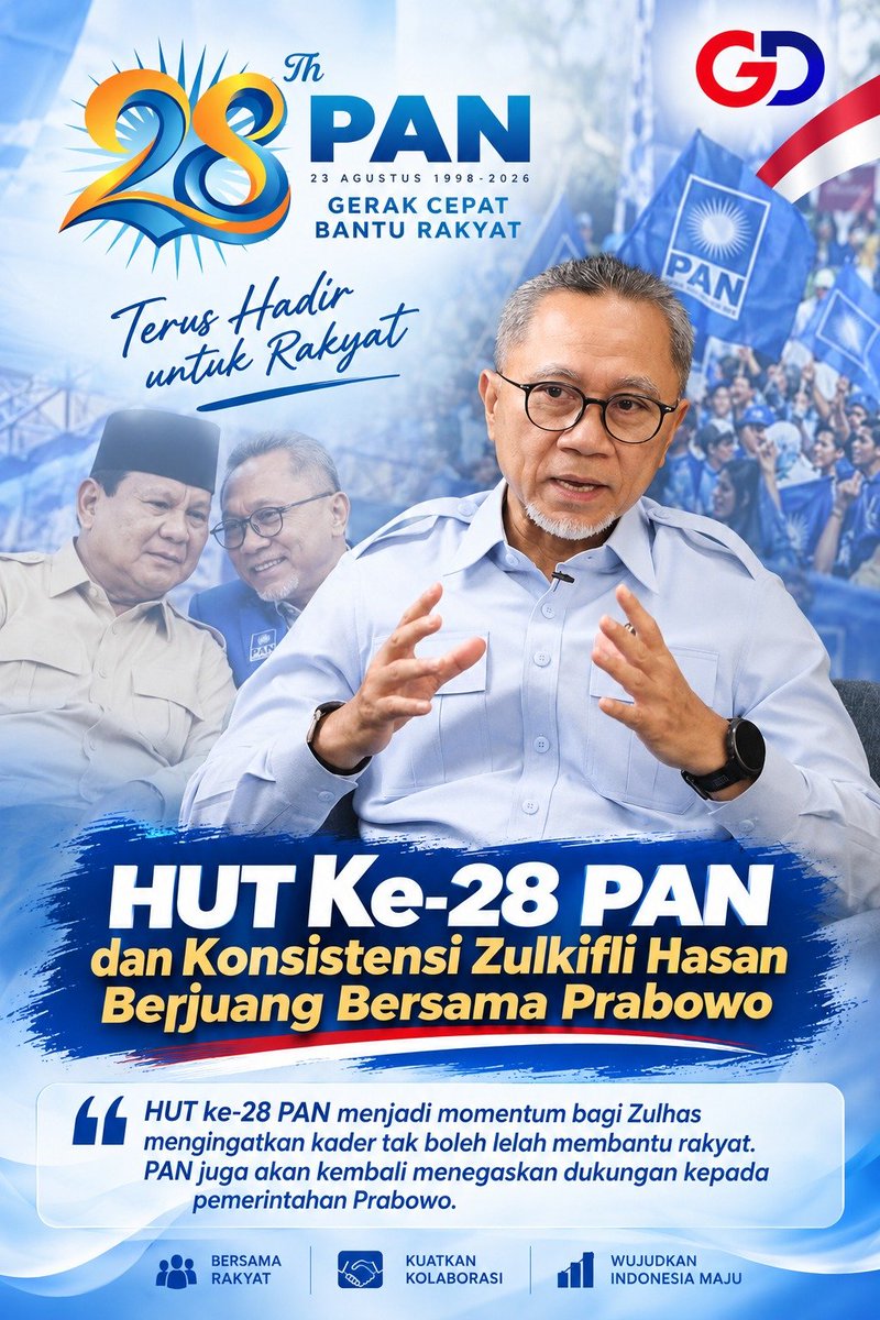DealovaInd66's tweet photo. momen bahagia di perayaan Ulang Tahun PAN ke-28 ini menegaskan dukungan penuh zulkifli hasan kepada kepemimpinan prabowo yang paling cocok membawa indonesia lebih maju.
#UltahPartaiAmanatNasional
#MiladPAN
#28tahunPANmengabdi
#GerakCepatBantuRakyat https://t.co/k66msABrXe