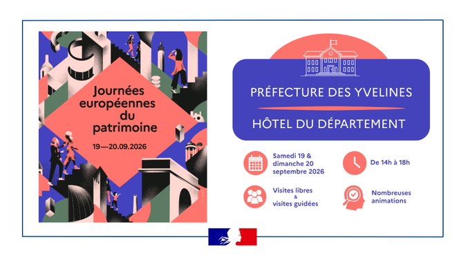 Image de Préfet des Yvelines - 🏛️ #JEP2026 | Ce week-end, la préfecture & le conseil départemental des Yvelines vous ouvrent leurs