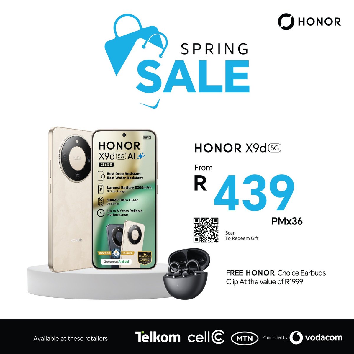 MirandaevaM's tweet photo. POV: You’ve been saying “I need a new phone” all year and then the #HONORSpringSale lands 👀😭

The phone upgrade AND some cute tech extras? We love to see it. 📱⌚🎧

Honestly, this is your sign. Let's get those upgrades bafazi 😂

#HONORSpringSale https://t.co/pWf6fcrQUX