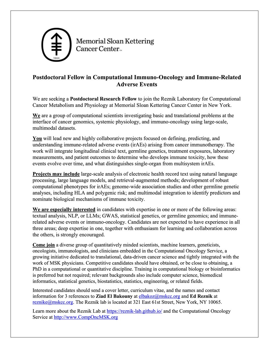 EdReznik's tweet photo. And if you're interesting in joining us in our adventure into toxicity, germline genetics, and precision safety, consider applying to this open postdoctoral position. https://t.co/iuVSyDSkxg