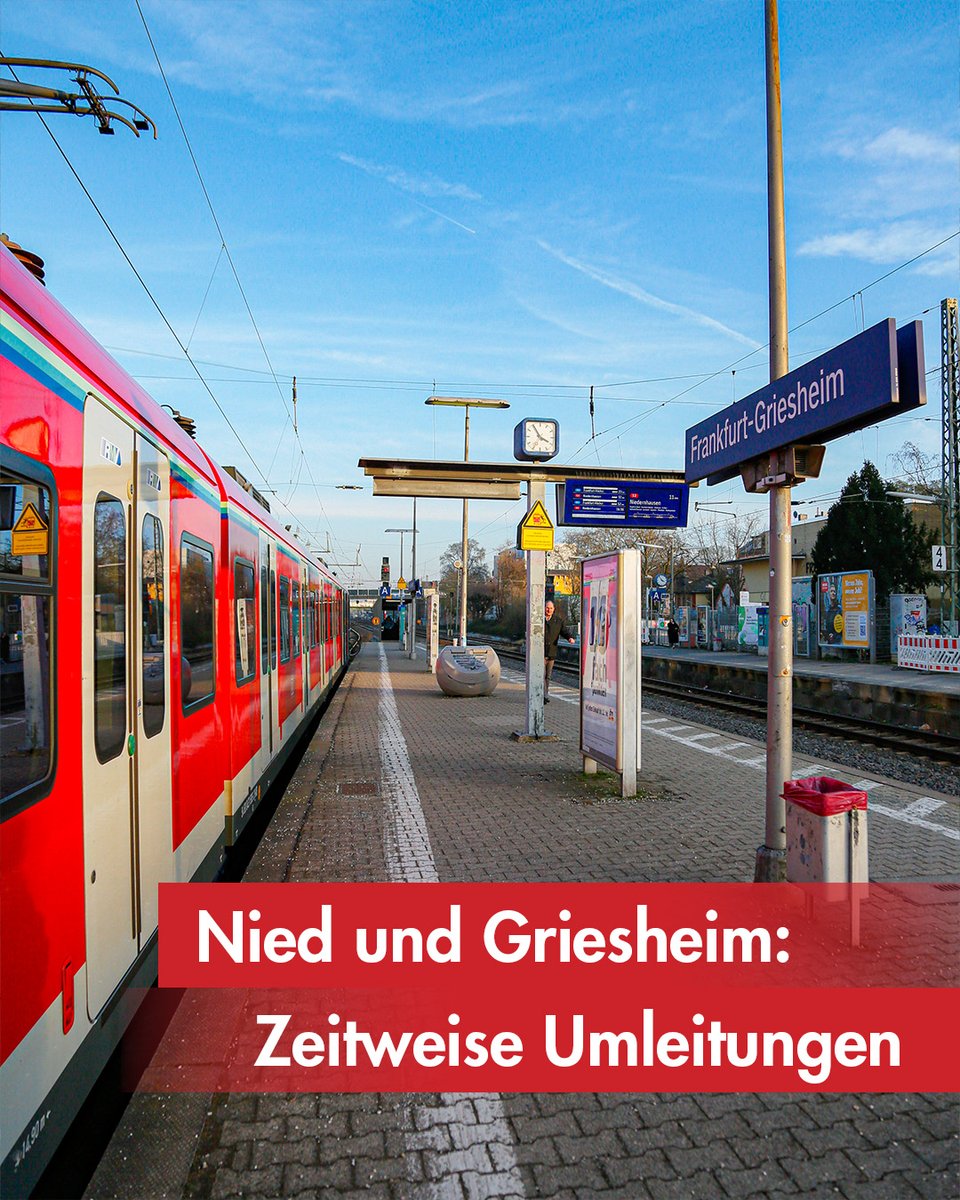 Eine S-Bahn an der Station Frankfurt-Griesheim, Foto: Jan Hassenpflug