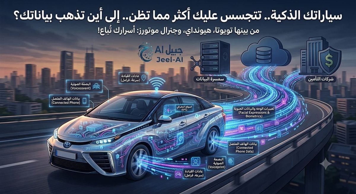 itr_elkalam's tweet photo. سيارتك الذكية تبيع أسرارك! 🚗🔓
غرامة 12.75 مليون دولار على GM، وتحقيقات تطال تويوتا وهيونداي لتجميعها بيانات قيادتك وبصمتك الصوتية.

بياناتك هي الوقود الجديد.. إلى أين تذهب؟
👇
https://t.co/sZ5wpsjlsn

#خصوصية #سيارات_ذكية #تويوتا #هيونداي https://t.co/wUhy1TDst3