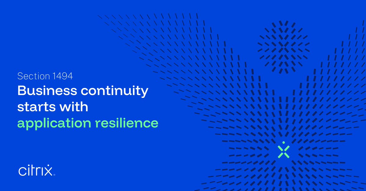 citrix's tweet photo. Business continuity depends on getting people back to work.

With @Numecent now part of #Citrix, IT has more flexibility to restore applications independently of desktop images, helping reduce a potential recovery bottleneck.

Learn more: https://t.co/jhYKrBgU87 #Section1494 https://t.co/6G8HvKWNBX