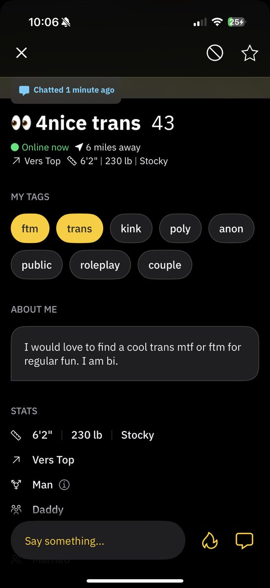 grassfay's tweet photo. being trans and on grindr is a humiliation ritual you’re not missing out https://t.co/EYFbZEli33