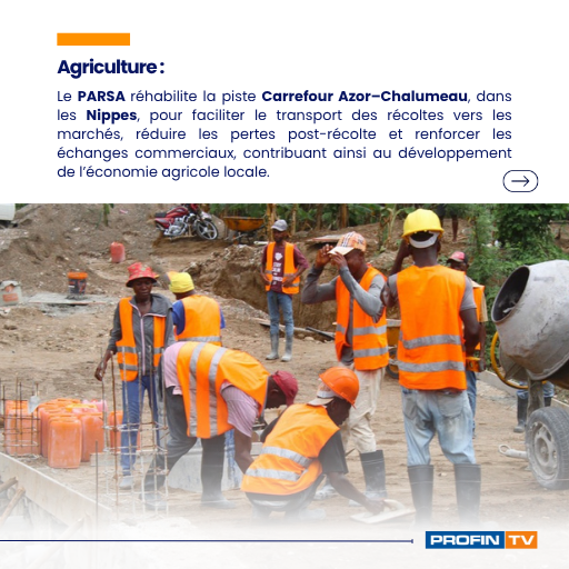 profintv's tweet photo. 🇭🇹 Infrastructure rurale, entrepreneuriat féminin et gouvernance publique à l’honneur.

Dans les Nippes, la réhabilitation d’une piste rurale vise à faciliter le transport des récoltes et les échanges locaux. Le MCI encourage le leadership économique des femmes, tandis que le MEF renforce la gestion des ressources publiques.

👉 Cliquez sur le lien [ https://t.co/CkzPuWZclp ] pour lire les articles complets.

#PFINFO #Haïti #Économie #Actualités #Agriculture #Entrepreneuriat #Femmes