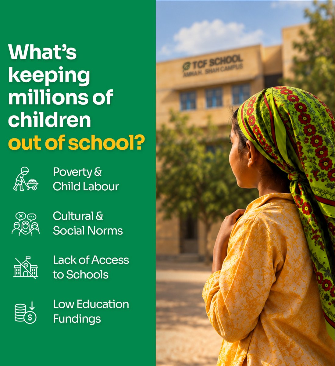 TCFPak's tweet photo. With the right support, a classroom can be the beginning of lasting change. Support TCF and help more children access education and continue learning: 
https://t.co/cnwLbyUQga https://t.co/6VSbatEIlw