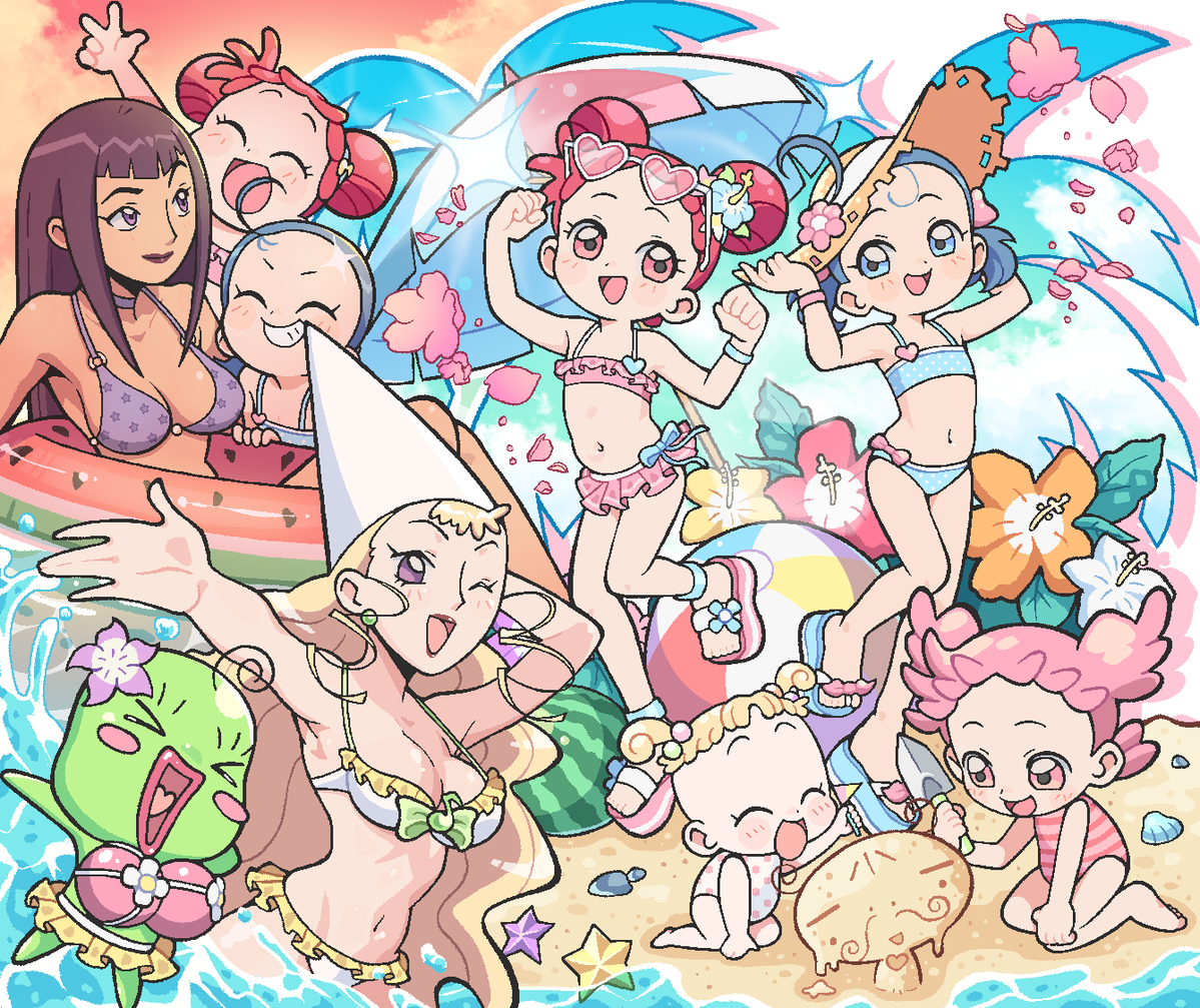 castussan's tweet photo. おジャ魔女ビーチ���ーティー☀️ https://t.co/4VZDPyzWCq