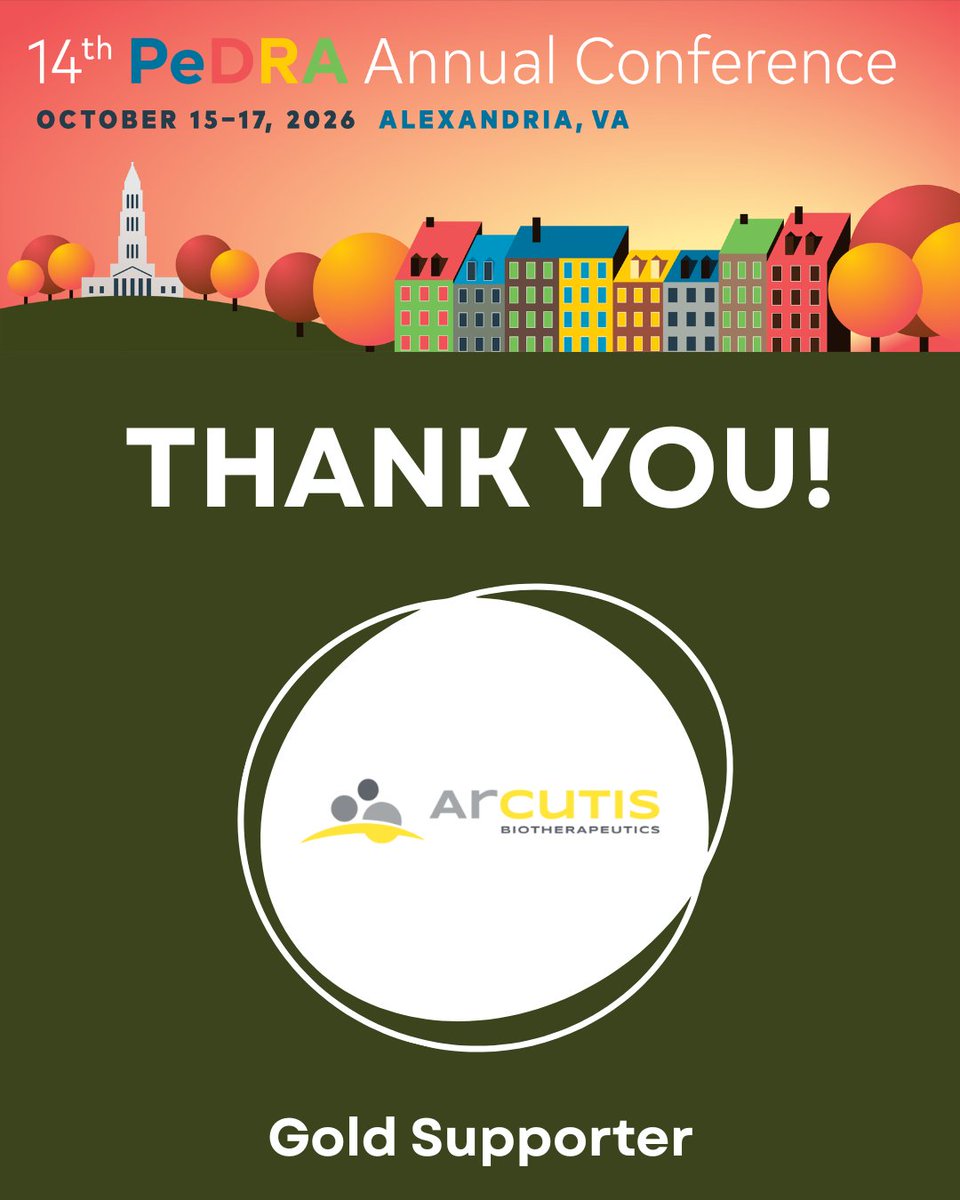 PeDRAResearch's tweet photo. 🎉 Thank you to @ArcutisBio for supporting #PeDRA2026 as a Gold Supporter! We’re grateful for partnerships like this that help bring our community together and advance #pedsderm research.

✨ Get a behind-the-scenes preview: https://t.co/Snd51gulU1

#PeDRA #pedraresearch https://t.co/PAi8rJLUYf