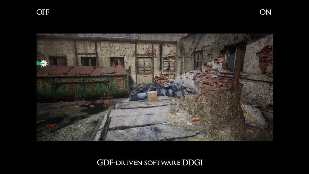 andkalysh's tweet photo. WIP update on my dynamic GI system. GDF-driven software #DDGI.
Hopefully soon on #Fab and my project. Its been a wild ride. Much more coming soon!
#gamedev #graphicsprogramming #realtimeGI #UE5 https://t.co/LgQGuuj4By