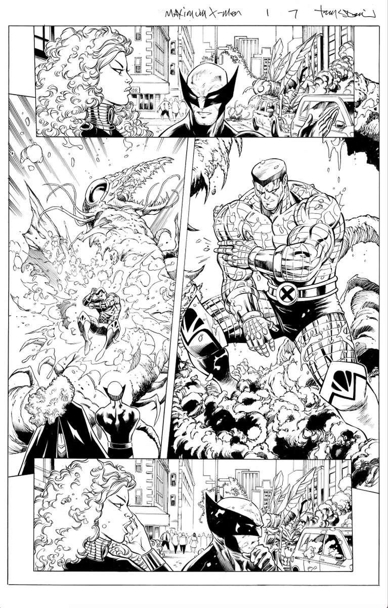 TonyDanielx2's tweet photo. How it started, how it ended #MaximumXMen #1 inks by @mark_morales11 colors by @leoarts #marvel written by Christopher Yost, pencils by me. In stores Dec 2 #wolverine #storm #colossus #magik #xmen @MarvelComicsHQ https://t.co/GftJoVD5wU