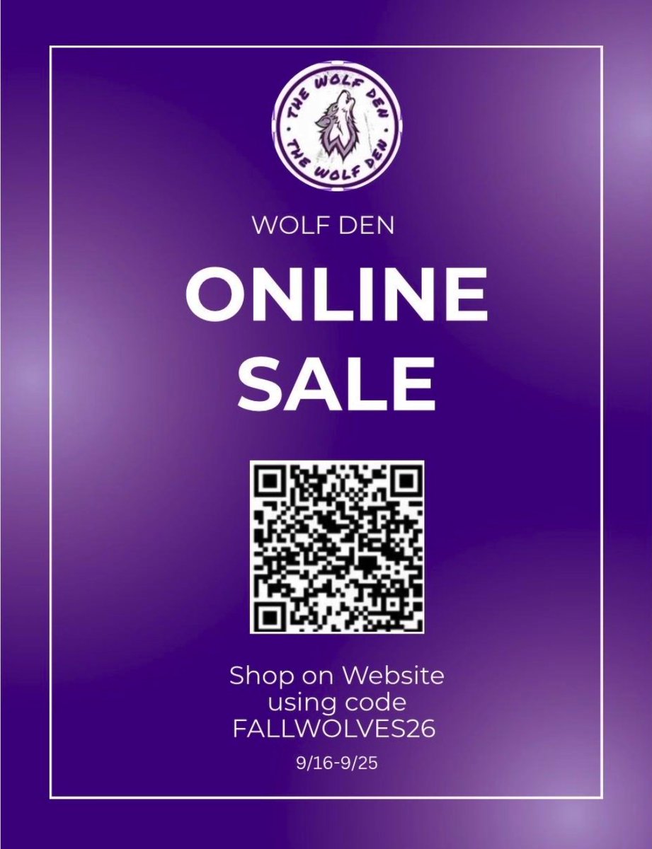 WolvesWps's tweet photo. The Wolf Den Fall Sale is HERE! 🍂🐺
Show your Wyoming Pride and grab some great fall specials from the official Wyoming Public Schools school store!
🛍️Fresh gear. Great deals. Lots of Wolf Pride!
👉Shop the Fall Sale: https://t.co/7LfyzDupz0
#BetterTogetherWPS #WyomingWolves https://t.co/aYTbwiJaQz