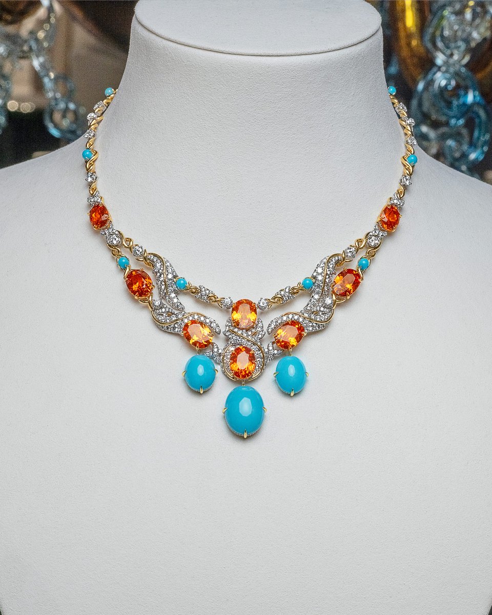 TiffanyAndCo's tweet photo. A vivid world of high jewelry unfolds in Venice with Blue Book 2026: Hidden Garden. Throughout the exhibition, bespoke Murano glass elements rooted in centuries of Venetian craftsmanship play with light, shaping the atmosphere and space to create an evocative setting for the collection. In this final expression, honeycombs, cascading fruits, sculptural vines and blooms are reimagined as jewels rich in hue, texture and movement. Vibrant gemstones are displayed like painterly elements, creating dimensional compositions where light and color converge. #TiffanyAndCo #TiffanyBlueBook #TiffanyHighJewelry

Glass craftsmanship by Lucio Bubacco.

Discover more: https://t.co/jhcG2ZHjGH