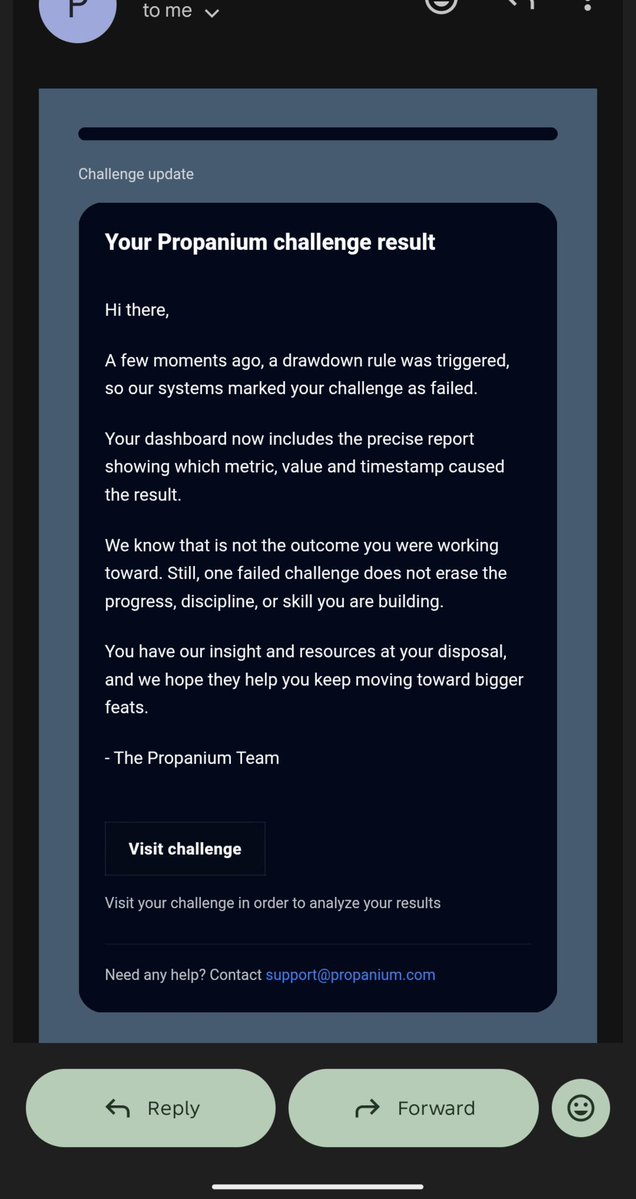 HabibAhmard's tweet photo. Good evening fam, I finally breached my @MPropanium funded account due to max drawdown.

Without requesting a single payout 
XAUUSD 💔😬 breached the account.

It was my fault for risking too much and overtrading in an attempt to recover my previous losses. 😓

I’ll purchase another account with them soon. 🦅 Giving up is never an option. 🤬

Let’s keep going, stay focused, and come back stronger. 🦅🔥