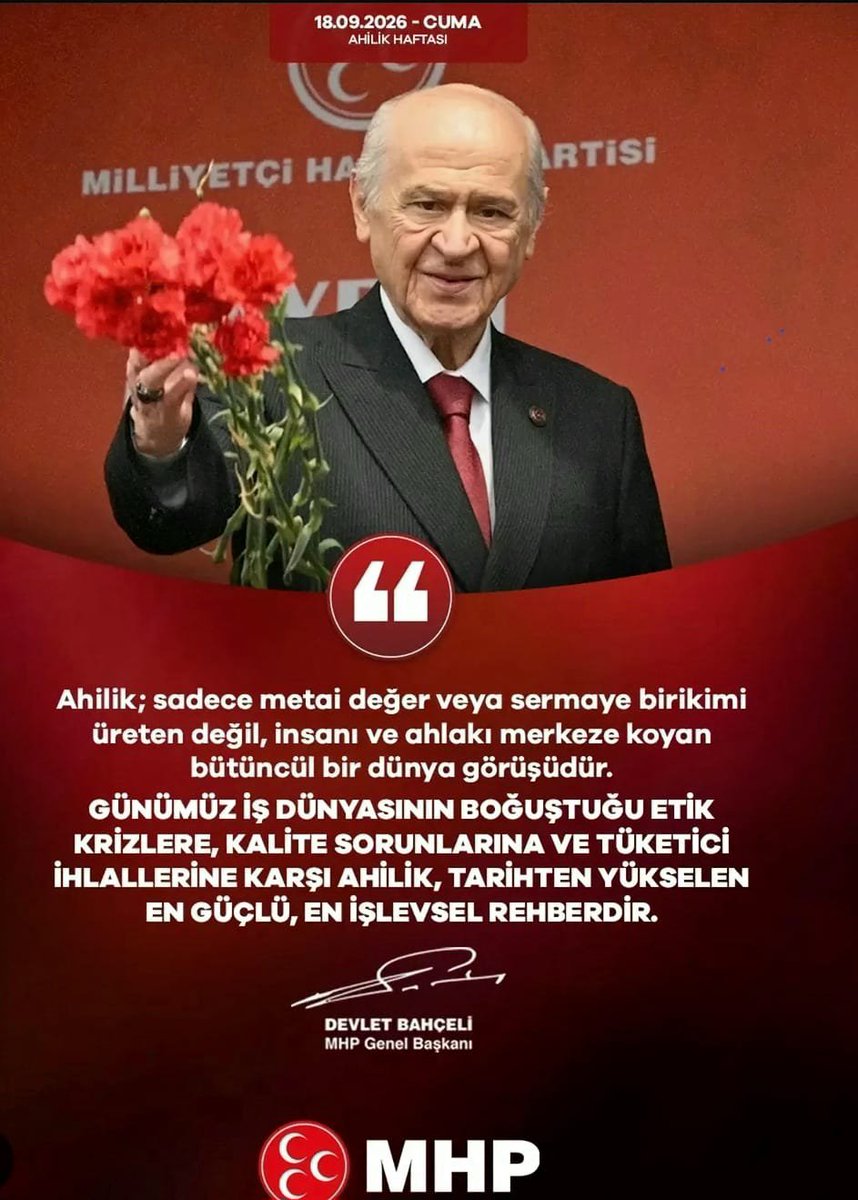 MHP_Cekmekoy's tweet photo. Ahilik; sadece metai değer veya sermaye birikimi üreten değil, insanı ve ahlakı merkeze koyan bütüncül bir dünya görüşüdür. Günümüz iş dünyasının boğuştuğu etik krizlere, kalite sorunlarına ve tüketici ihlallerine karşı https://t.co/DhpmwIz5yk