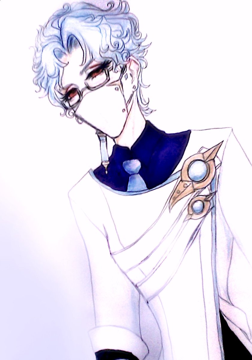 goblinsnart2's tweet photo. just some quick art of the glasses man.... i don't know what to do with this Dottore #dottore #ildottore #genshinimpact #segment25 https://t.co/aZe7CxMIfB