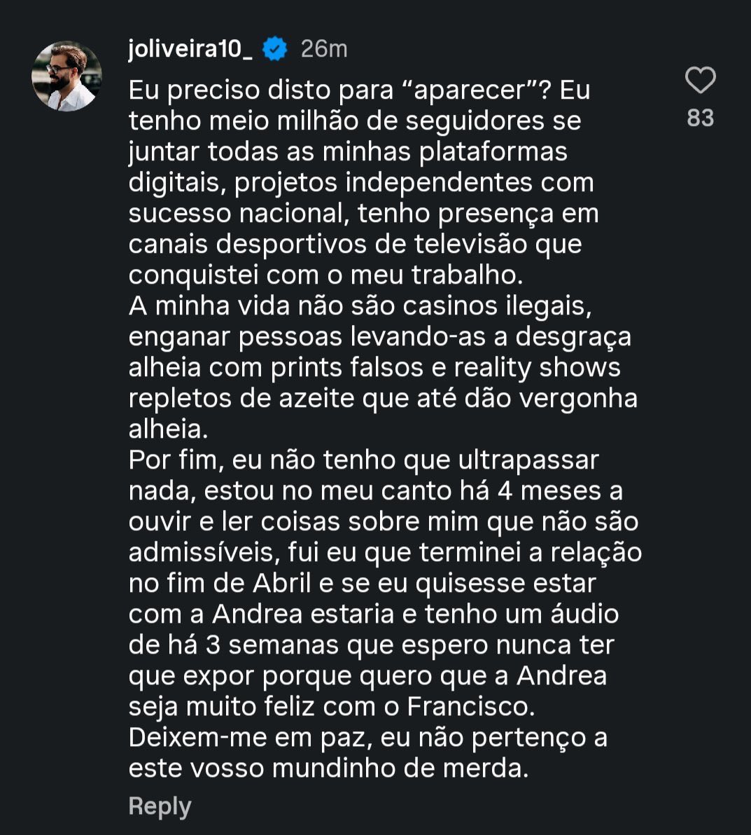 van3ssacf's tweet photo. @pacis_profundis O ex da namorada do Francisco disse isto https://t.co/kYXoEYIbil